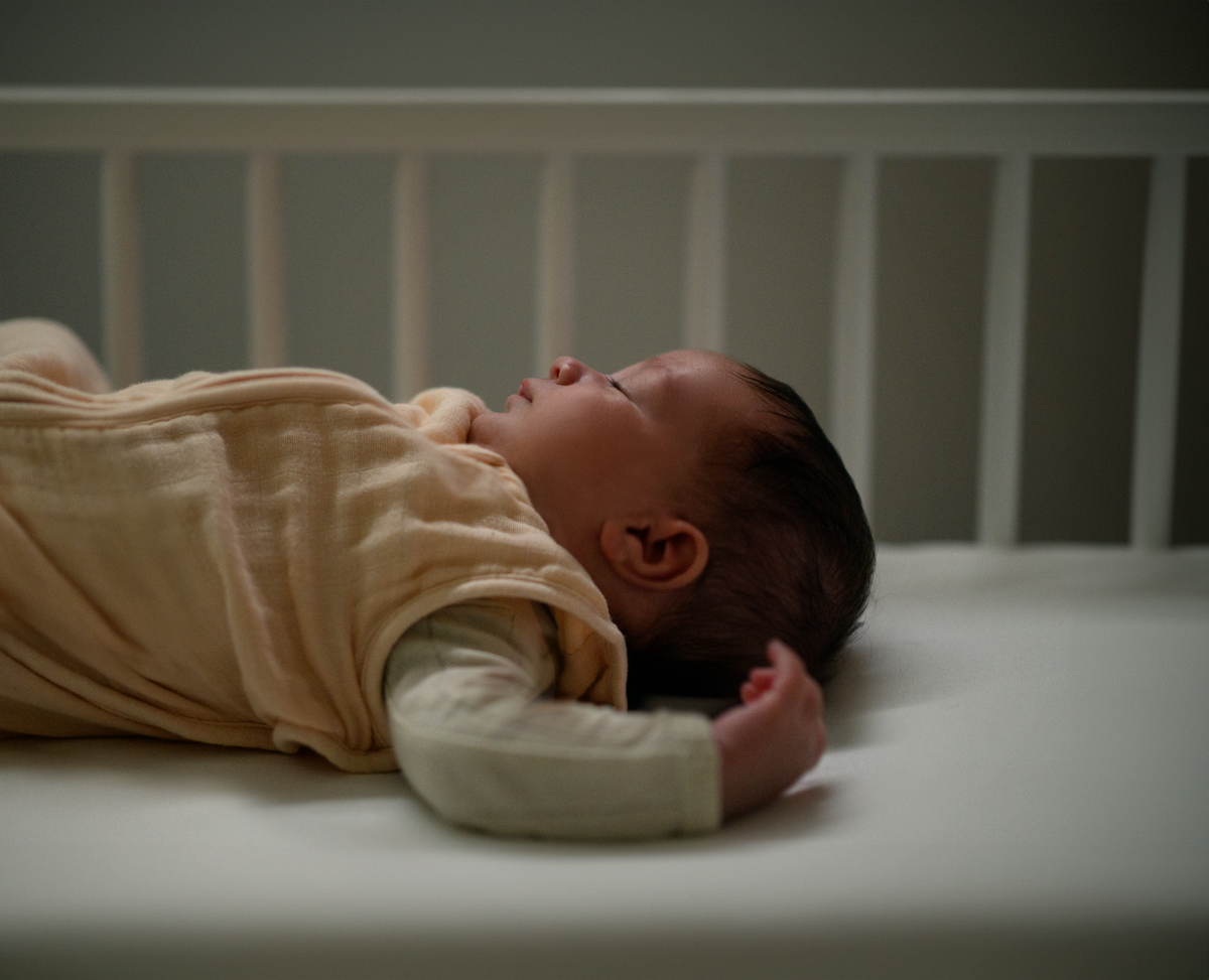 baby sleeping in crib