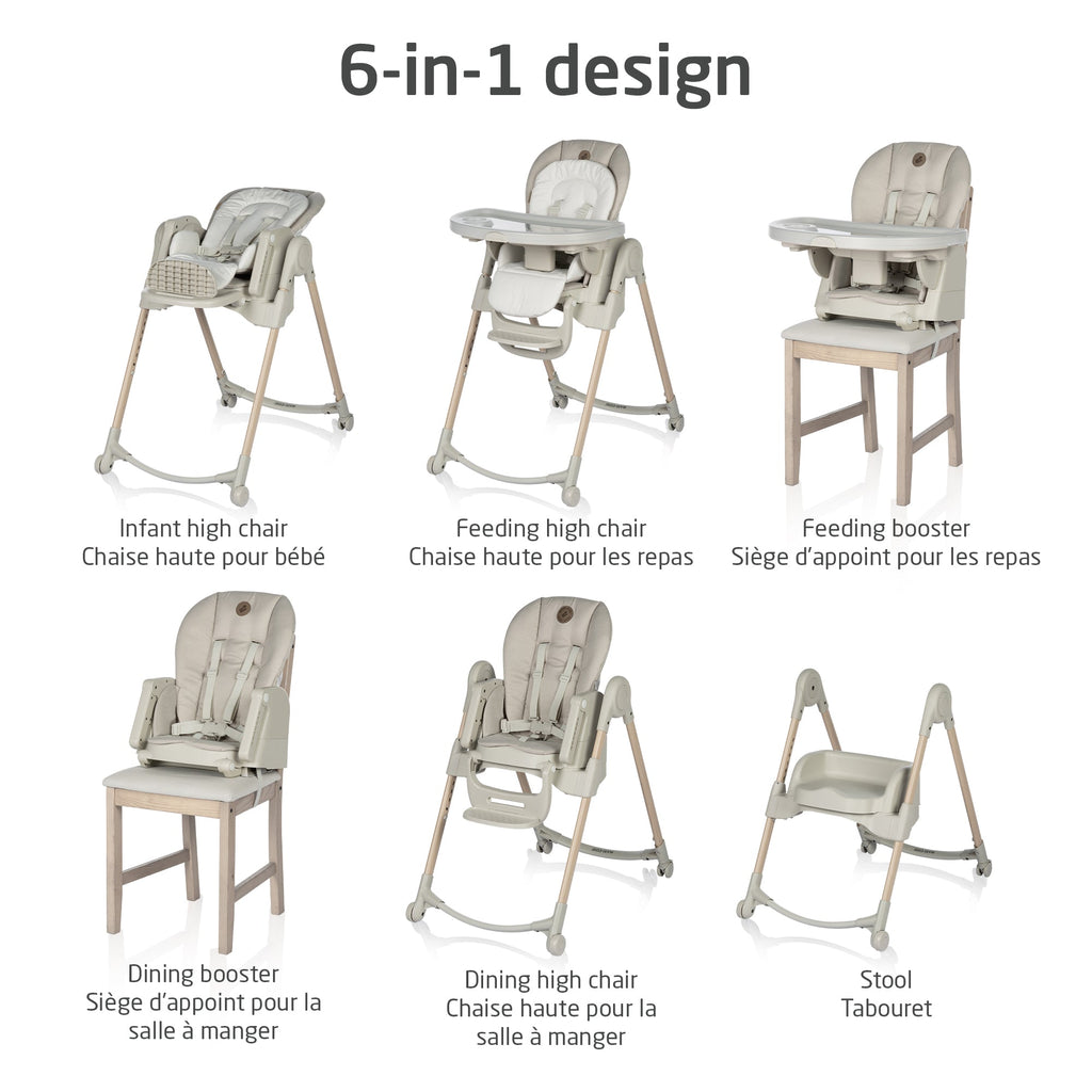 Chaise haute Minla 6-en-1