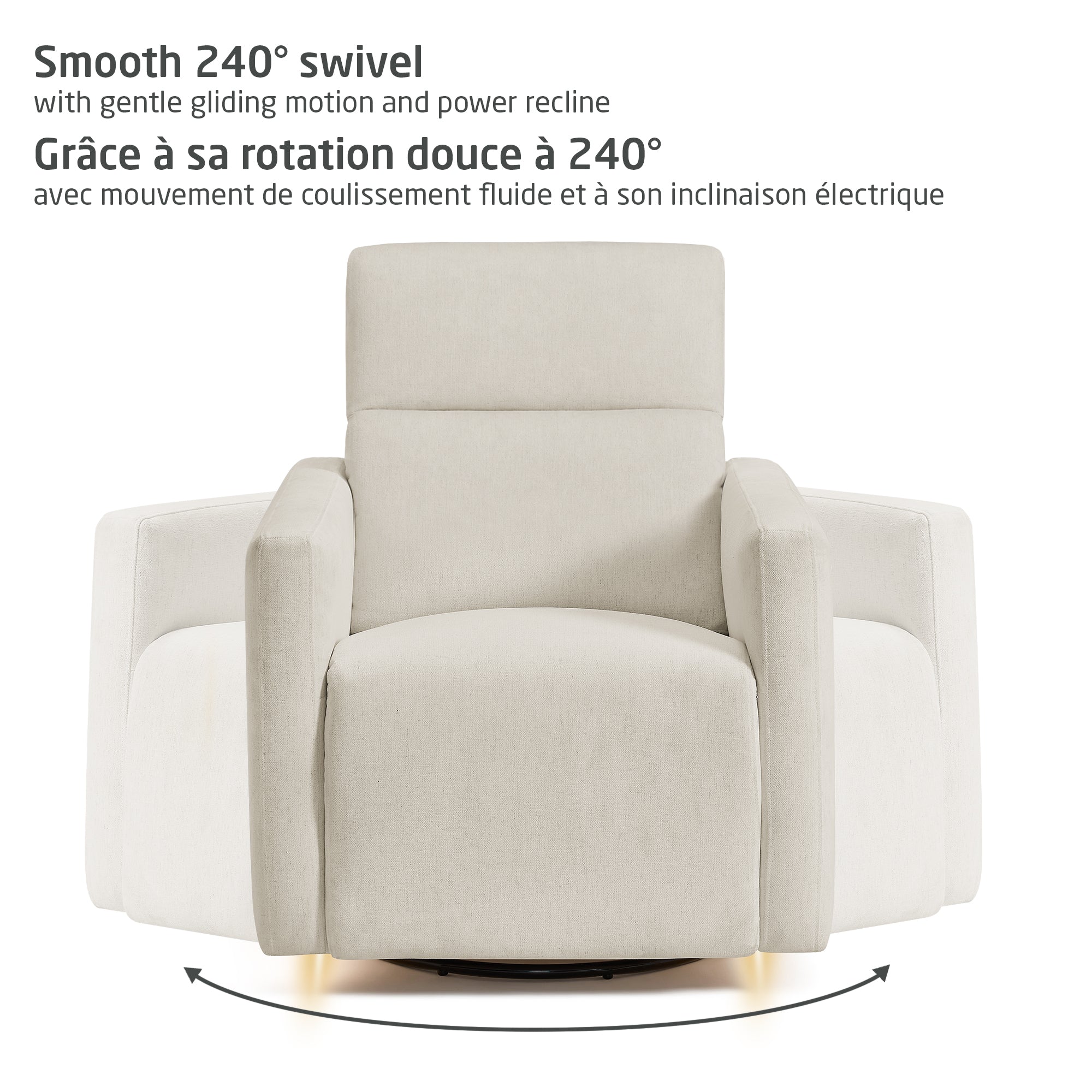 Fauteuil pivotant, coulissant et inclinable Isla