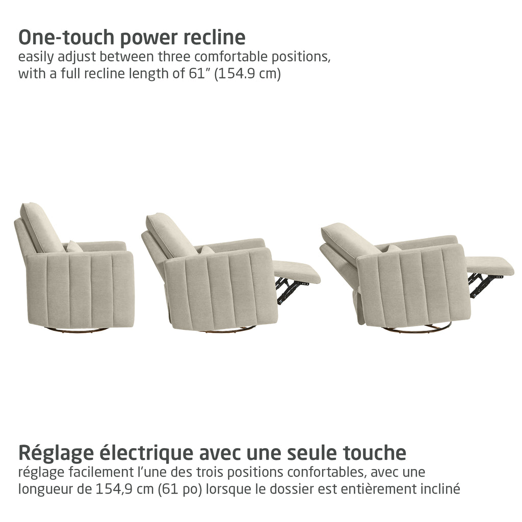 Dorian Swivel Glider and Power Recliner with Night Light