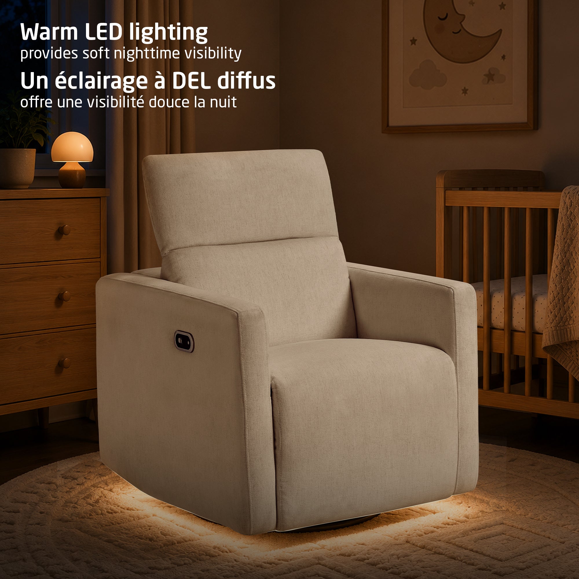 Fauteuil pivotant, coulissant et inclinable Isla