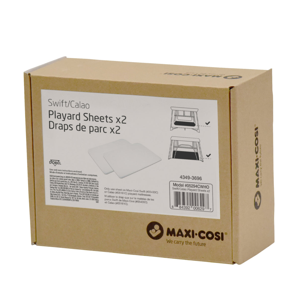 Draps de lit pliable Swift/Calao – Lot de 2
