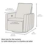 Dorian Swivel Glider and Power Recliner with Night Light