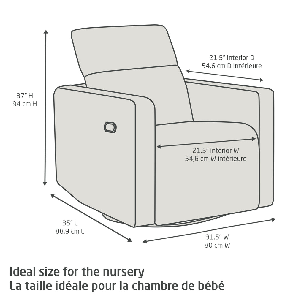 Fauteuil pivotant, coulissant et inclinable Isla