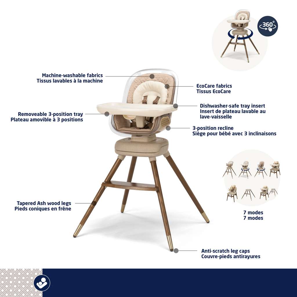 Kiskadee 360 Rotating High Chair