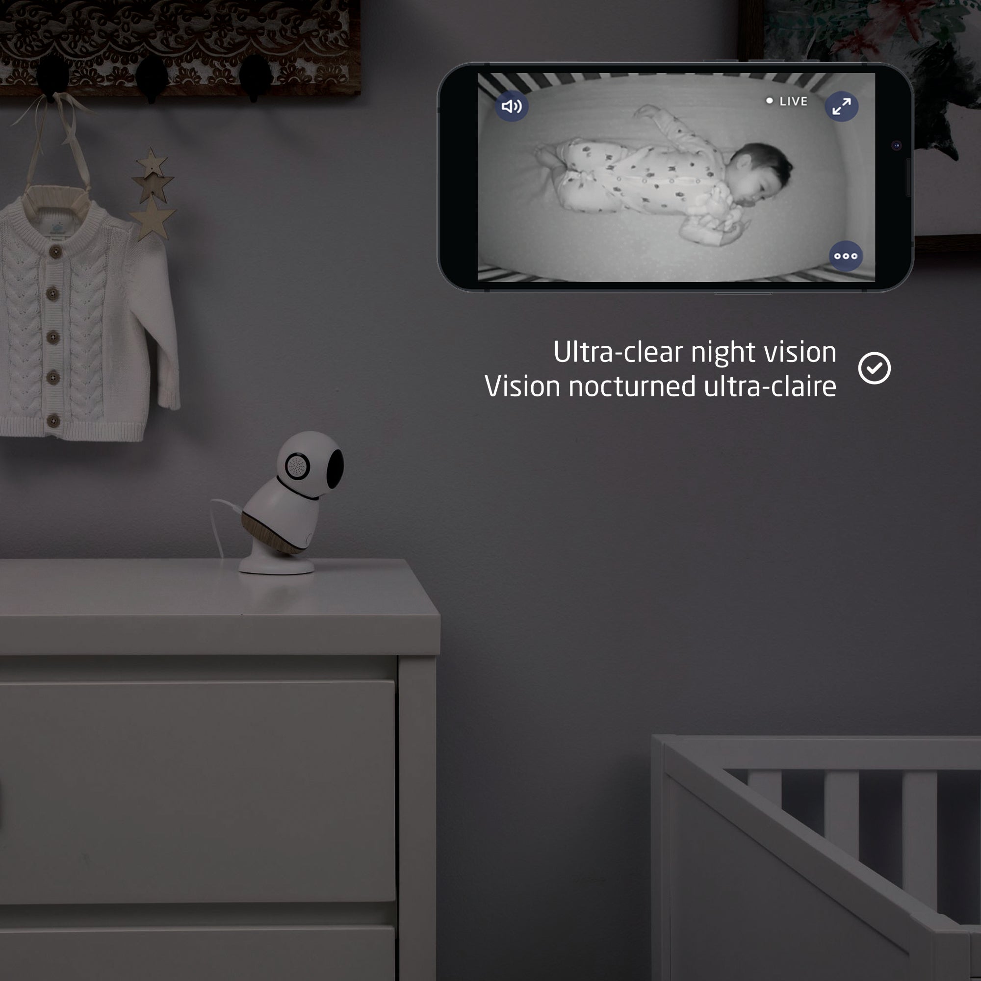 Voir la caméra de surveillance pour bébé Pro 360°