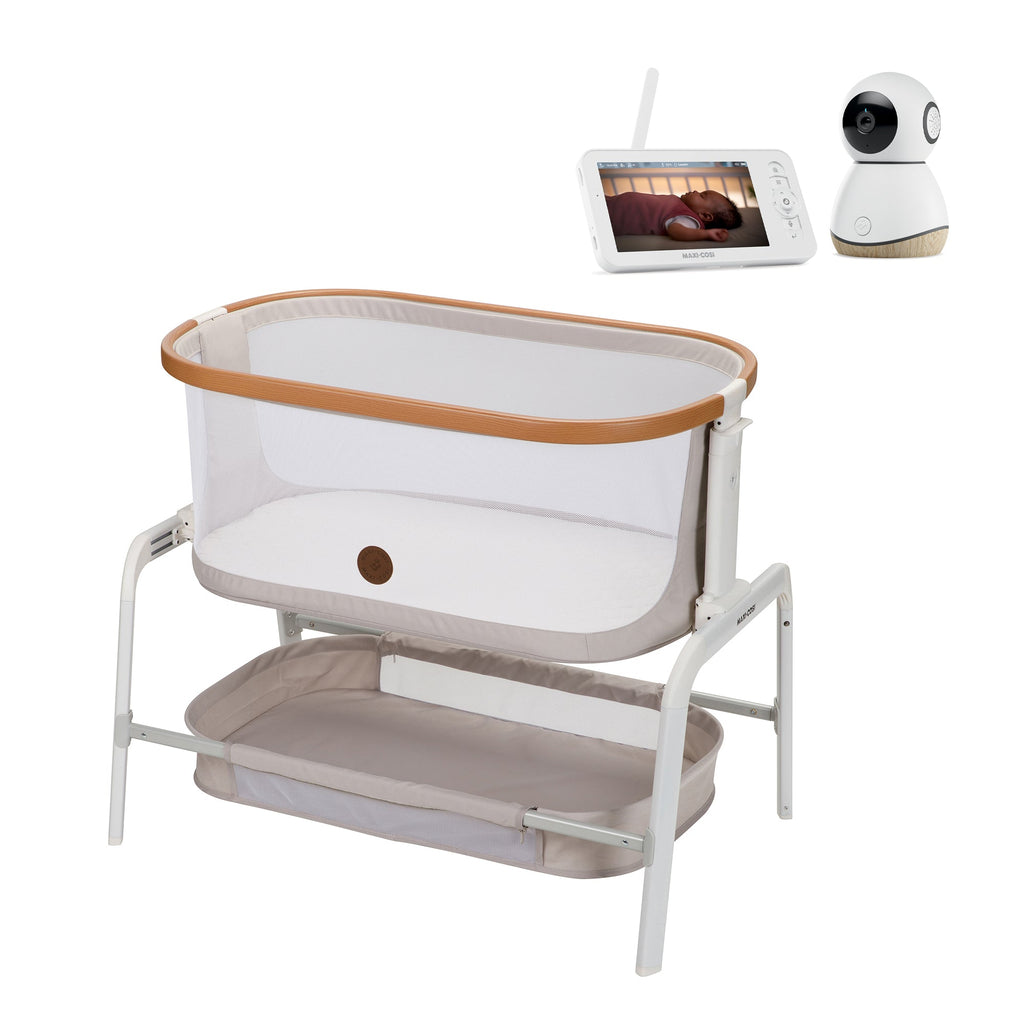 Iora Bedside Bassinet Sleep Approved + See Pro 360° Baby Monitor